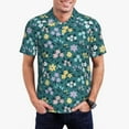 thumbnail image 2 of Salouo Floral for Men's Short Sleeve Polo Shirts,Polo Shirts for Men Performance Short Sleeve Golf Shirt Athletic Casual Collared T-Shirt-X-Large, 2 of 8
