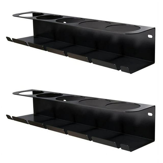 2PCS Pneumatic Tool Holder/Aerosol Rack Combo, Wall Mounted Can Bottle Holder, Air Tool Organizer