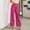 Hot Pink, variant on Sentmoon Straight Leg Pants Women Plus Size High Waist Petite Wide Leg Pants for Women Loose Solid Color Breathable Petites Dress Pants for Women Fall Streetwear for Office Wear Green S