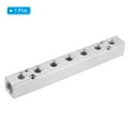 thumbnail image 3 of Uxcell 7 Way 9 Port Air Manifold, G1/2" G1/4" Air Hose Inline Air Manifold, Silver, 3 of 6