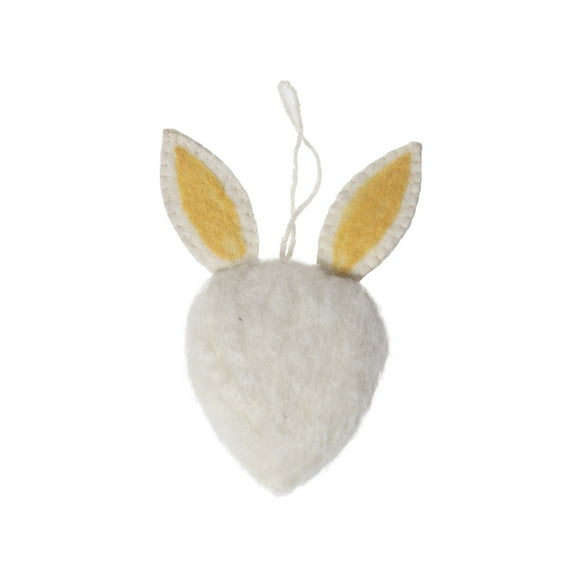 De Kulture Works Premium Wool Felt Small Bunny Face Needle Felted Ornament