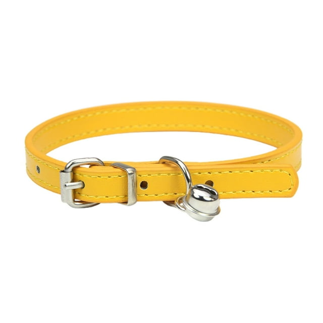 Minimalist Candy Color Pet Collar Adjustable Leather Neckband for Cats and Dogs Comfortable Lightweight Training Accessory