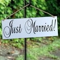 thumbnail image 2 of HOMEMAXS JUST MARRIED Wooden Wedding Hanging Sign with Twine for Ceremony Decoration 40x14x0.9cm, 2 of 4