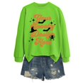 thumbnail image 3 of Timeless Comfort Women's Hoodless Sweatshirt for Autumn and Winter with Bat Leisure and Halloween Ready Light Green3 XXL, 3 of 3