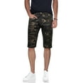 thumbnail image 1 of X RAY Men's Denim Shorts Frayed Hem Slim Look Stretch Jean Short for Men, Rips & Repair, 1 of 7