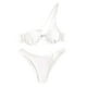 thumbnail image 2 of Traje de baño para mujer, bikini de dos piezas con hombros descubiertos y soporte de acero, color liso, trajes de baño para mujer, conjuntos de bikini para mujer, trajes de baño de bikini para mujer, 2 of 3