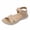 Khaki, variant on KEGIRLOM Women's Fashion Casual Summer Style Solid Color Thick Bottom Beach Fish Mouth Wedge Sandals Khaki 9