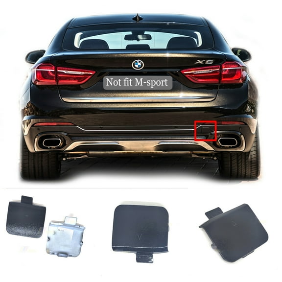 Trimla Rear Tow Cover for 15-19 BMW X6 F16 Fit 28iX 30dX 35iX 40dX 50iX xDrive sDrive 2015 2016 2017 2018 2019 SAV Bumper Towing Hook Eye Cap 51127319886