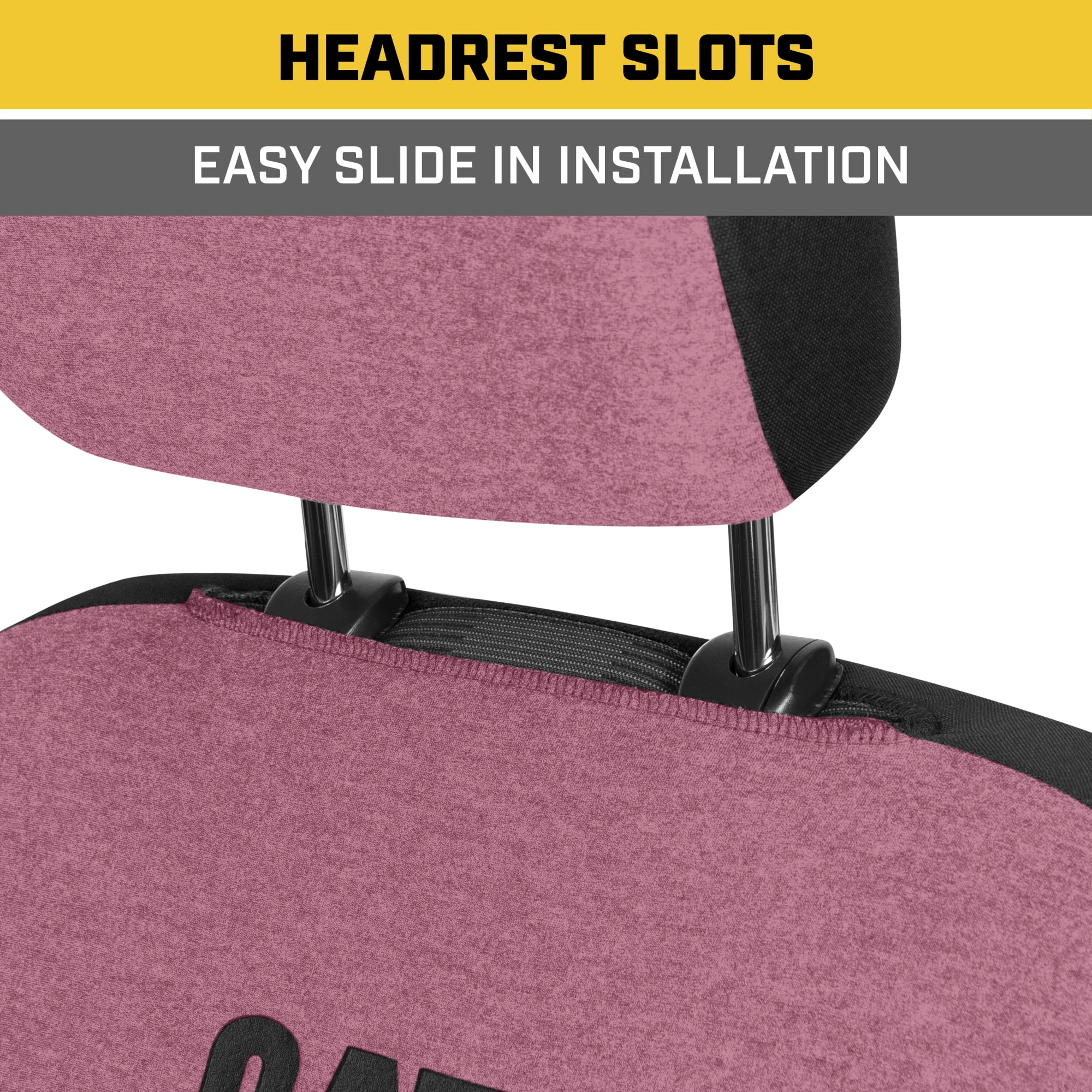 Cat CozyBlend Car Seat Covers, Burgundy Heather - Premium Jersey Fabric Seat Covers for Cars Trucks SUV, Universal Fit