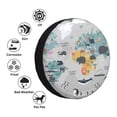 thumbnail image 5 of Easygdp The World Map With Cartoon Animals Wheel Sun Guard, Spare Tire Cover,Universal Trailer Suv Truck Camper Travel,Easy To Install And Remove -15 Inch, 5 of 9
