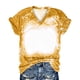 thumbnail image 4 of ICHUANYI ClearanceWomen's Tops Women's Fashion Casual Loose Blouse Tiy-dye Printing V Neck T-Shirt Blouse Print Tee(Yellow, S) ICHUANYI WER20232080506375, 4 of 5