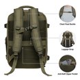 thumbnail image 6 of KAUKKO Thick Canvas Travel Backpack, Flight Approved Carry On Backpack with Shoe Pouch and 15.6 inch Laptop Compartment, 40L Luggage Casual Daypack Weekender Bag, 10-ARMYGREEN, 6 of 7