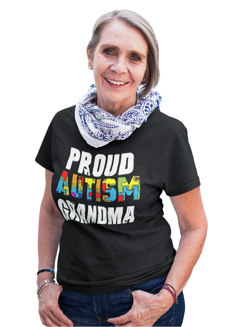 Autism Nana Shirt Womens Autism Awareness Puzzle Gift