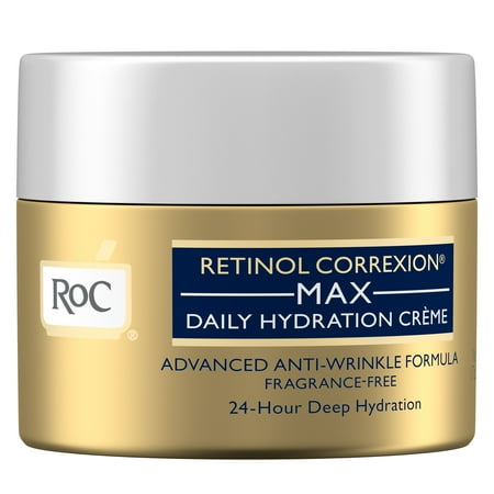 RoC Retinol Correxion Max Daily Hydration Crème, Fragrance-Free,1.7 (Best Retinol Face Cream Over Counter)