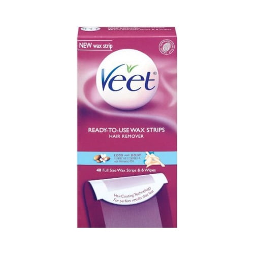 Veet Ready-To-Use Wax Strips For And Body 40 Ea, 2 Pack