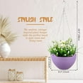 thumbnail image 3 of Self-Watering Hanging Planter, Indoor Outdoor Garden Flower Plant Pot Container with Drainer and Hanging Chain, 3 of 9