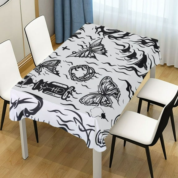 Ryvnso Abstract Butterfly Rectangle Table Cloth Tablecover Dinning Tablecloth 54"x72"