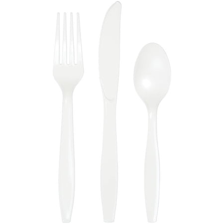 White Cutlery Assortment  18pk