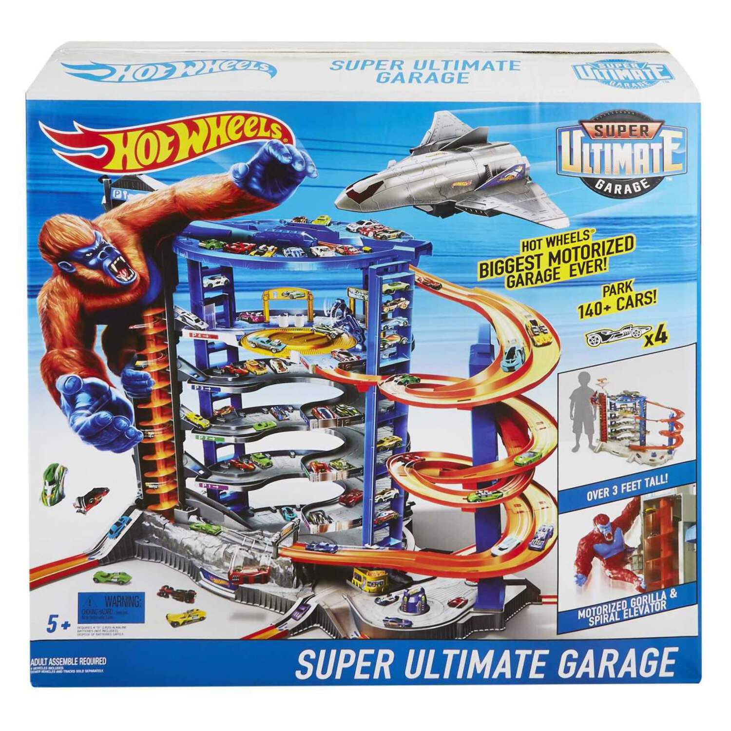 Hot Wheels Track Set with 4 1:64 Scale Toy Cars, Super Ultimate Garage, Over 3-Feet Tall - image 7 of 8
