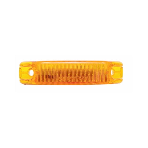 Amber 6 LED 4" Slim Truck Trailer Side Marker Clearance Light / Amber Lens