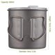 thumbnail image 5 of Outdoor 400ml Camping Ti Water Cup with Folding Handle and Lid for Outdoor Camping Hiking, 5 of 5