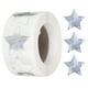 thumbnail image 1 of 500 piezas de etiquetas adhesivas en forma de estrella plateadas de 1 pulgada para tienda y hogar, 1 of 6