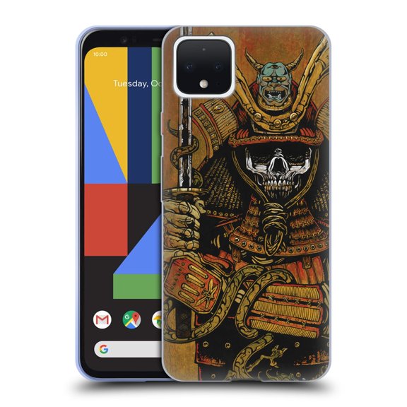 Head Case Designs Officially Licensed David Lozeau Colourful Grunge Samurai Soft Gel Case Compatible with Google Pixel 4