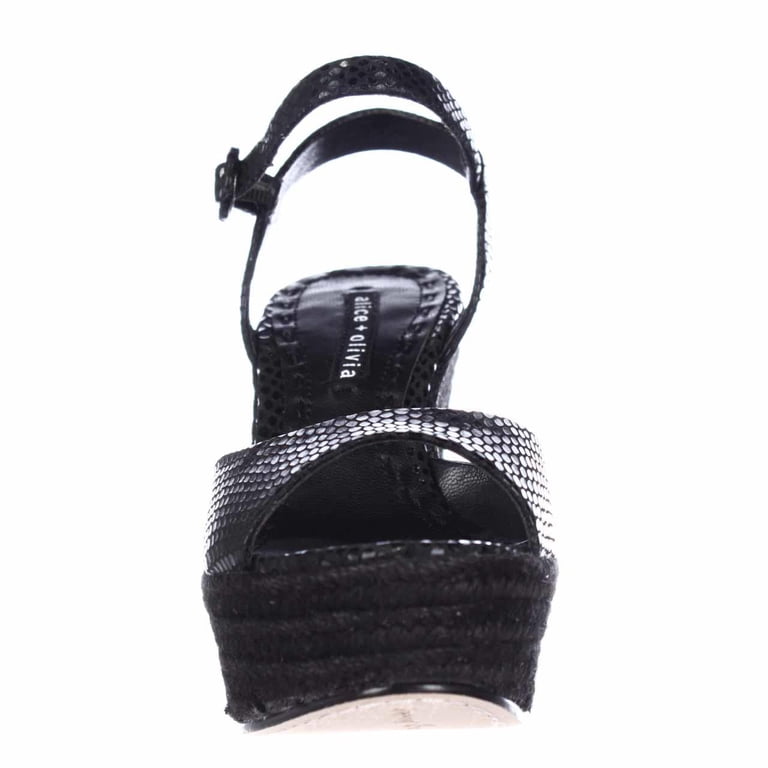 Womens Alice and Olivia Jenna Espadrille Platform Wedge  display picture 1
