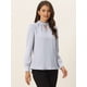 thumbnail image 3 of Dde San Patricio profesional Blusas de gade manlarcon cuello alto elegante pamujer  Gris Blanco M, 3 of 6
