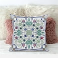 thumbnail image 3 of Amrita Sen Designs  16 x 16 in. Paisley Leaf Geo Suede Blown & Closed Pillow - Off White & Green, 3 of 3