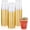 A Gold/-, variant on 200 Pack Gold Plastic Cups 10 Oz Clear Cup Gold Rimmed Disposable Wine Glasses Fancy Disposable Party Cups Tumblers Drinking Cup Plastic Cocktail Glasses gold disposable cups for Party Wedding