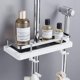 thumbnail image 4 of Estante de ducha para barra de ducha sin taladrar, estante de baño, organizador de ducha con bucle para cabezal de ducha y gancho para barra de ducha de 21 mm-25 mm – Juego de 2, 4 of 5