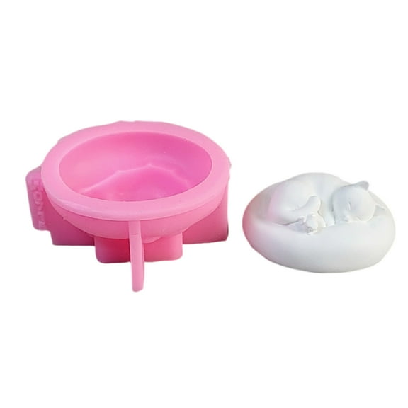 RUISINERY Cats Mouse Silicone Molds for Candle Soap Candy Cake Fondant Decoration Chocolate Molds Cement Gypsum Silicone Molds
