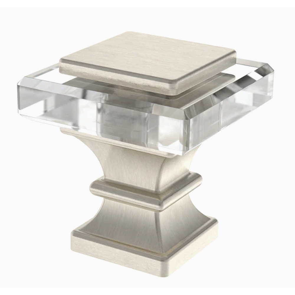 Liberty P37398W116 1" Square Glass w/ Satin Nickel Base