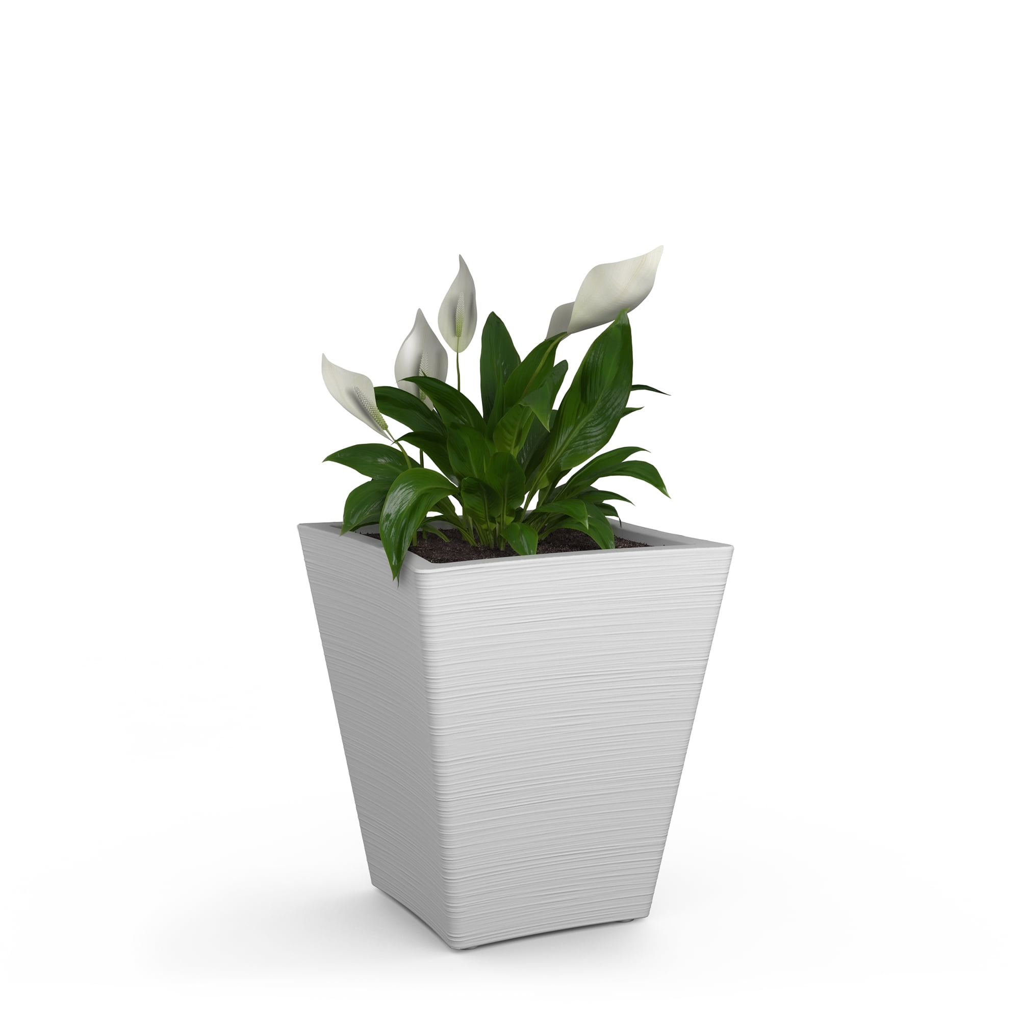 Bristol 18in Tall Planter - White