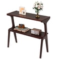 thumbnail image 6 of Fnova End Table Narrow Side Tables Modern Wooden Sofa Table with Storage Shelf, Farmhouse Bedside Table, Easy Assembly, Corner Table, Drink Table for Living Room, Bedroom, Nightstand, 6 of 13