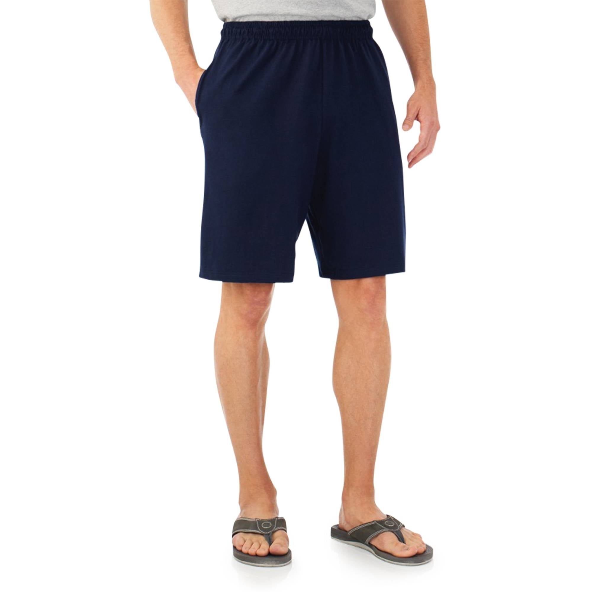 fruit of the loom men's jersey shorts with side pockets