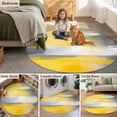 thumbnail image 6 of Gray Yellow Gradient Round Area&nbsp;Rug 7ft Watercolor Retro Non-Slip&nbsp;Washable Circle Rugs Soft Felt Indoor Floor Mat for Bedroom Kitchen Living Room Bathroom, 6 of 9
