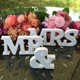 thumbnail image 6 of Oiur White Mr & Mrs Signs Wedding Letter Decoration Freestanding Romantic Table Ornament for Bridal Showers Anniversaries Engagements, 6 of 7