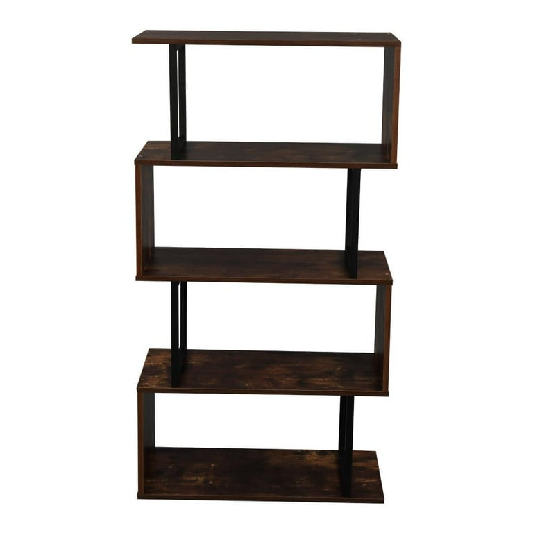 Ubesgoo 5 tier shelves corner shelf online stand wood display storage bookcase home furniture