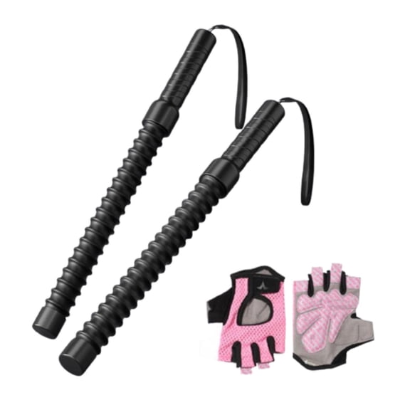 Vsenkes 2 Pieces Battle Ropes Fitness Equipment Steel Weighted Battle Ropes C