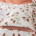 thumbnail image 5 of HoneiLife 3pc Duvet Cover King Size - 100% Cotton Comforter Floral Breathable Duvet Cover with Zipper Closure & Corner Ties, Orange Pomegranate, 5 of 8