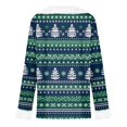 thumbnail image 6 of WJOSBXT Christmas Shirts for Women Faux Fur Trim V Neck Tops Funny Xmas Graphic Tees Fluffy Long Sleeve Holiday Pullover Tee Tops L, 6 of 6