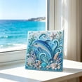 thumbnail image 4 of 7.87 Inch Ocean Theme 3D Pearl Art DIY Craft Kit, Coastal Rhinestone Bead Painting, Dolphin Wave Design for Home Wall Decor & Holiday Gift, 4 of 4
