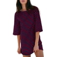 thumbnail image 2 of Vestido tipo camiseta Yousify Summer 2025 casual de algodón holgado para mujer, 2 of 6