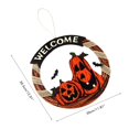 thumbnail image 3 of Bienvenida Guirnalda Puerta Colgante Calabaza Madera Gato Negro Cementerio Castillo Fantasma Halloween Decoración Suministros Yuarrent HA042894-04, 3 of 6