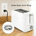 thumbnail image 6 of OVENTE Electric 2 Slice Toaster, 6 Shade Toast Settings, Removable Crumb Tray, White TP2210WGY, 6 of 10