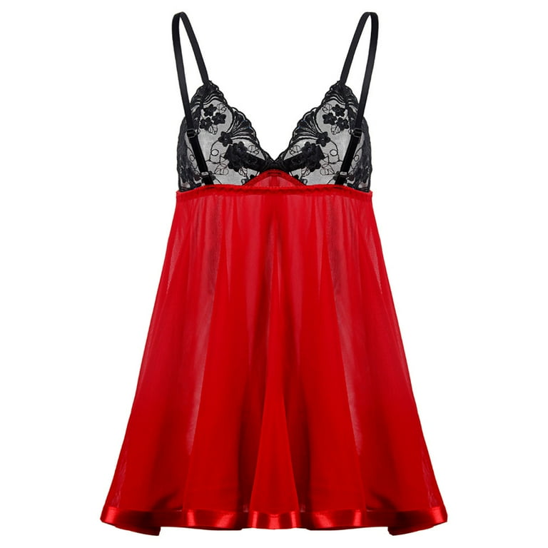 Black and red nightgown hot sale