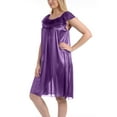 thumbnail image 3 of EZI Nightgowns for Women - Soft & Breathable Satin Night Gowns for Adult Women - Medium to Plus Size Womens Sleep Shirts - Knee-Length Nightgown, 3 of 9