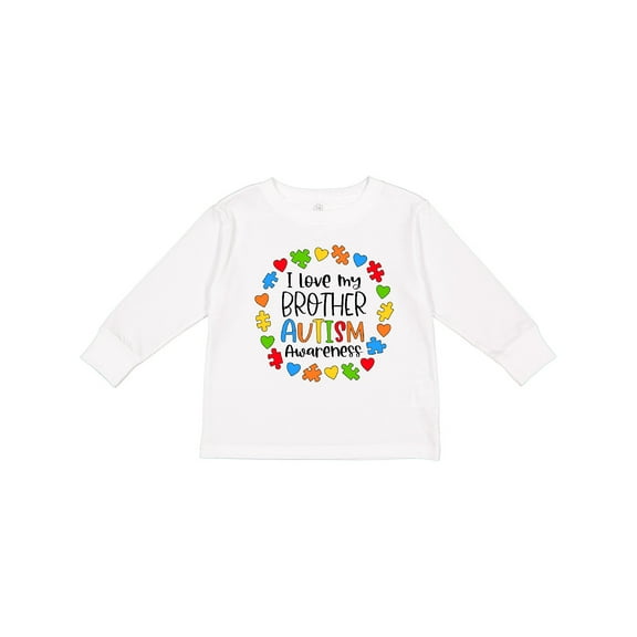 Inktastic I Love my Brother Autism Awareness Boys or Girls Long Sleeve Toddler T-Shirt